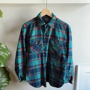 Pendleton Teal/Blue Plaid Button Down